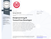 TensorFlow Developer Zertifikat von coursera.org und deeplearning.ai